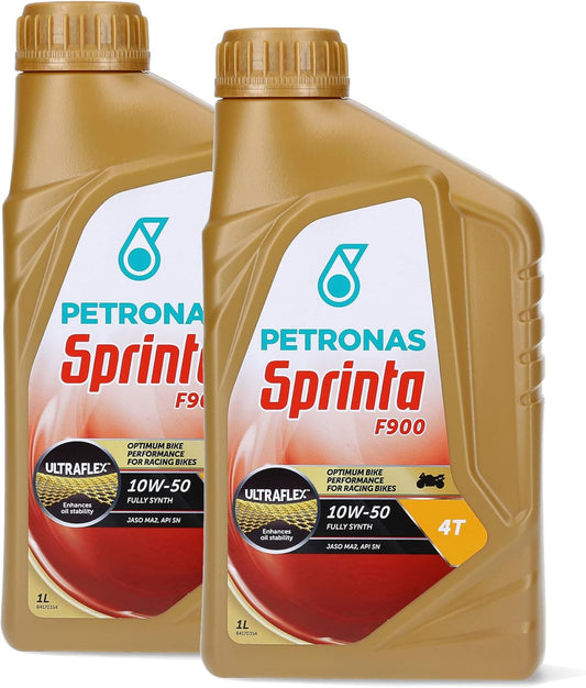 2 Pza Petronas Sprinta F900AM 10W-50 SN 946mL Sintético moto