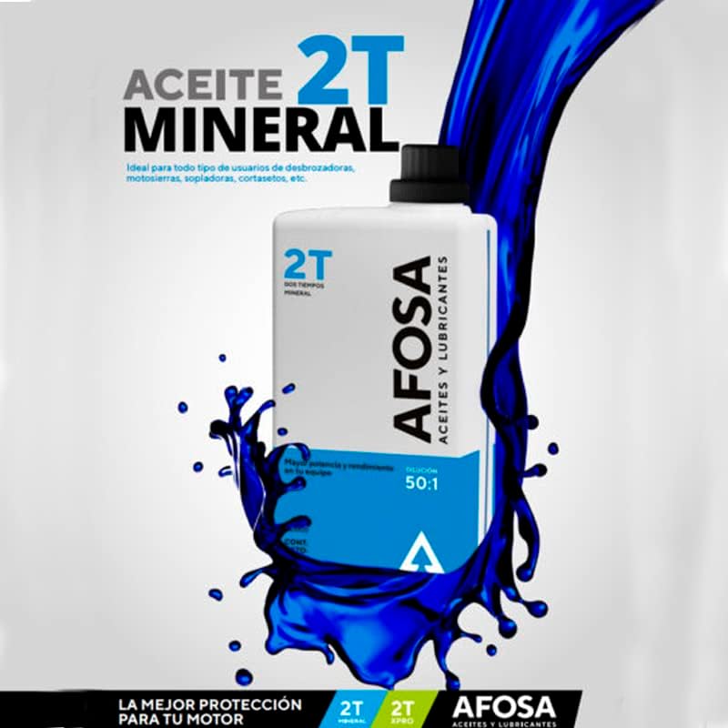 Caja 10 pzas Aceite 2T AFOSA 80 ml motor 2 tiempos A2T24