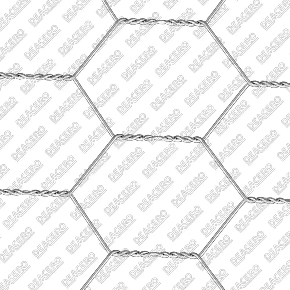 Malla Hexagonal Galvanizada, 1.50 Metros de Altura, 45 Metros de Largo, Calibre 22, Abertura de 50 mm, Acero Galvanizado, Color Gris, para Cercados, Corrales, Jaulas, Proyectos Agrícolas