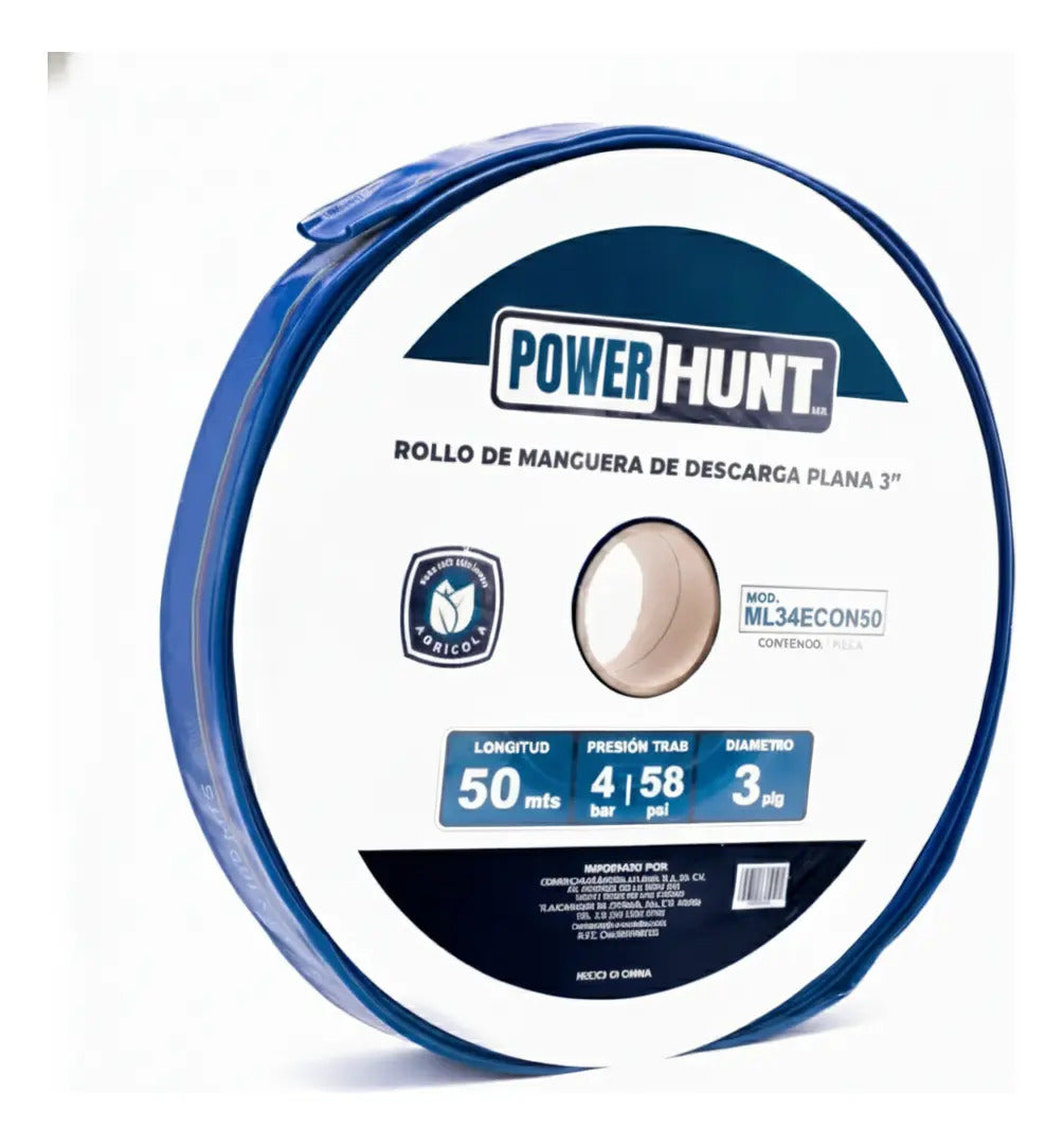 Manguera De Agua Plana 3 Pulgadas Lona Power Hunt 50 Mts. 4
