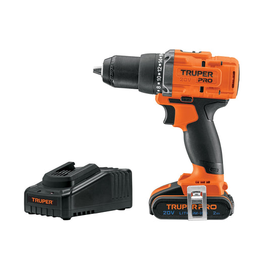 TRUPER TALI-20A2, Taladro/destornillador 1/2″, 20V con 1 baterÃ­a de 2Ah