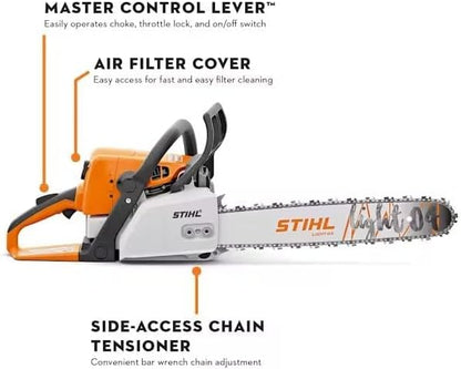 Stihl - Sierra de cadena de hierro fundido MS-250 con barra de 50.8 centímetros