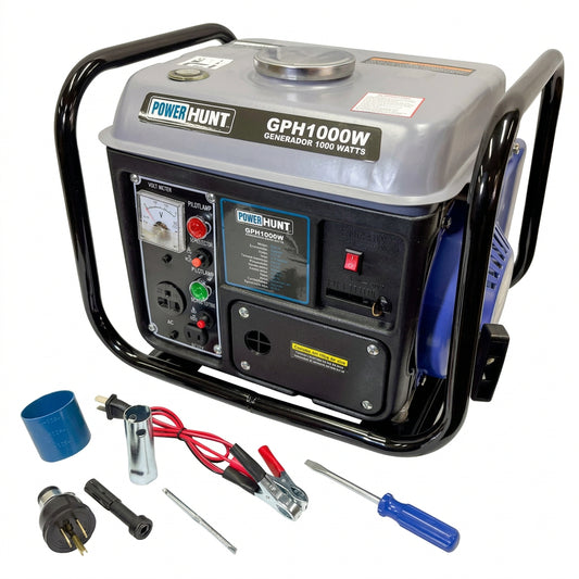 Generador Portátil Power Hunt 1000w Monofásico 2 Tiempos A Gasolina Gph1000w