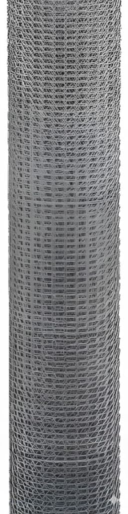 Malla Hexagonal Galvanizada, 1.50 Metros de Altura, 45 Metros de Largo, Calibre 22, Abertura de 50 mm, Acero Galvanizado, Color Gris, para Cercados, Corrales, Jaulas, Proyectos Agrícolas