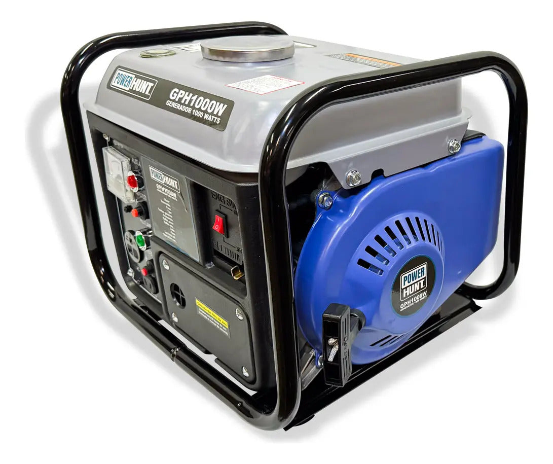 Generador Portátil Power Hunt 1000w Monofásico 2 Tiempos A Gasolina Gph1000w