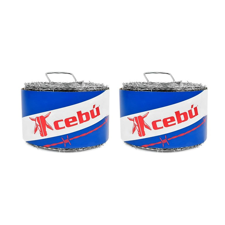 2 rollos de alambre de púas delgado 360 M C/U Marca cebu