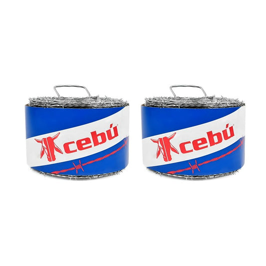 2 rollos de alambre de púas delgado 360 M C/U Marca cebu