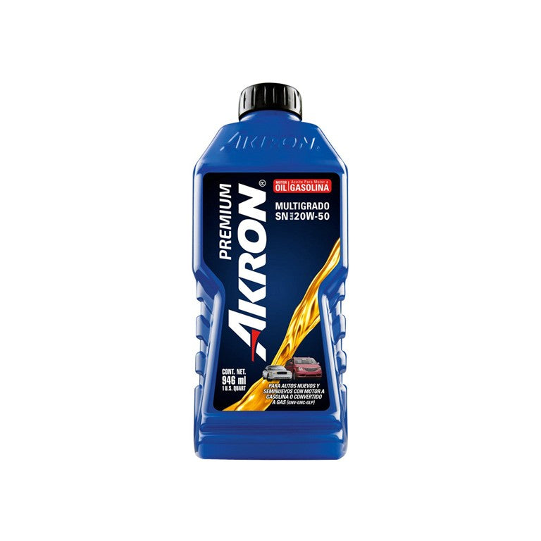 Aceite AKRON 8121455 gasolina 20w-50 946ml c/5 pzas