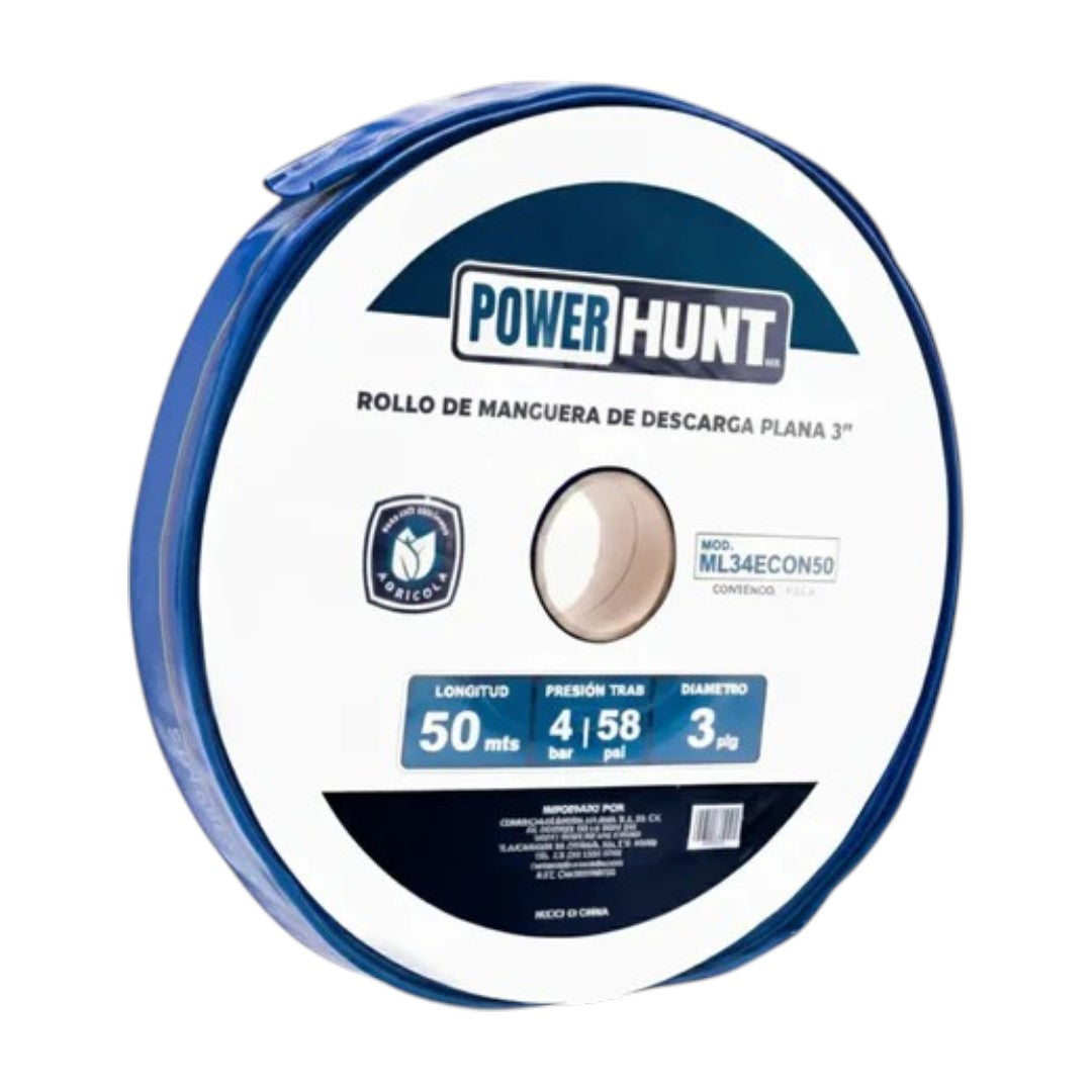 Manguera De Agua Plana 3 Pulgadas Lona Power Hunt 50 Mts. 4