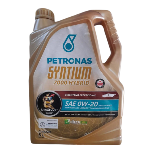 Aceite sintético motor SYNTIUM 7000 HYBRID 0W-20 SP 5L