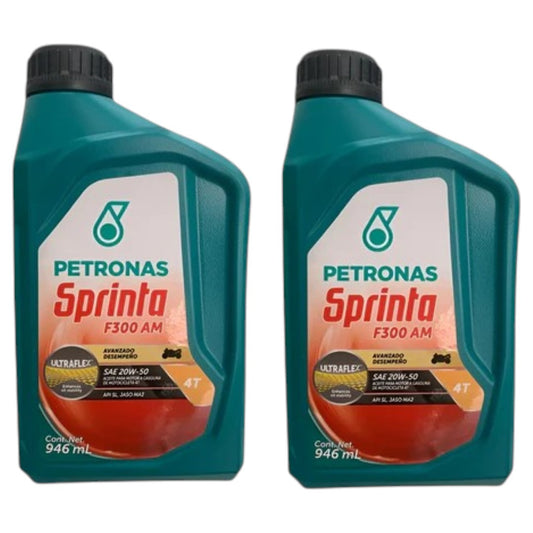 Paq 2 Sprinta F300 AM 20W‑50 SL 946 mL Mineral MOTO