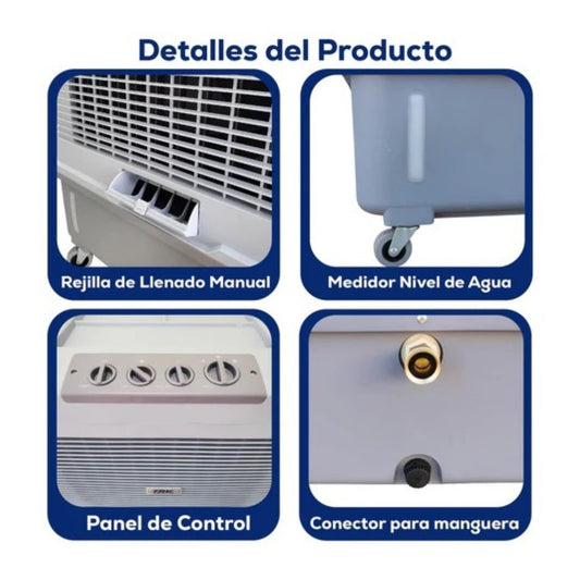 Climatizador Frío Trk Trk-3600 40l Gris Purificador Humidificador Ventilación