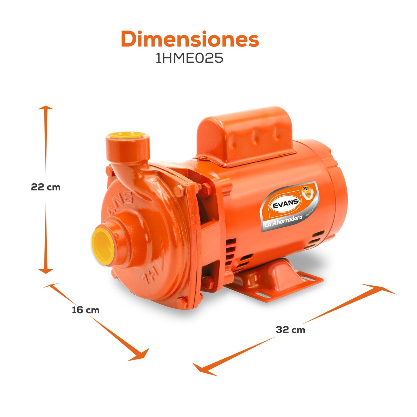 Electrobomba Evans 1/4 HP centrífuga 1x1 mod. 1HME025