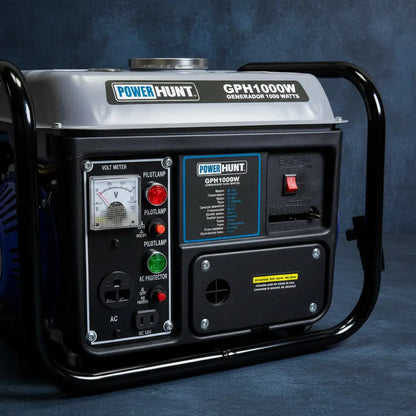 Generador Portátil Power Hunt 1000w Monofásico 2 Tiempos A Gasolina Gph1000w