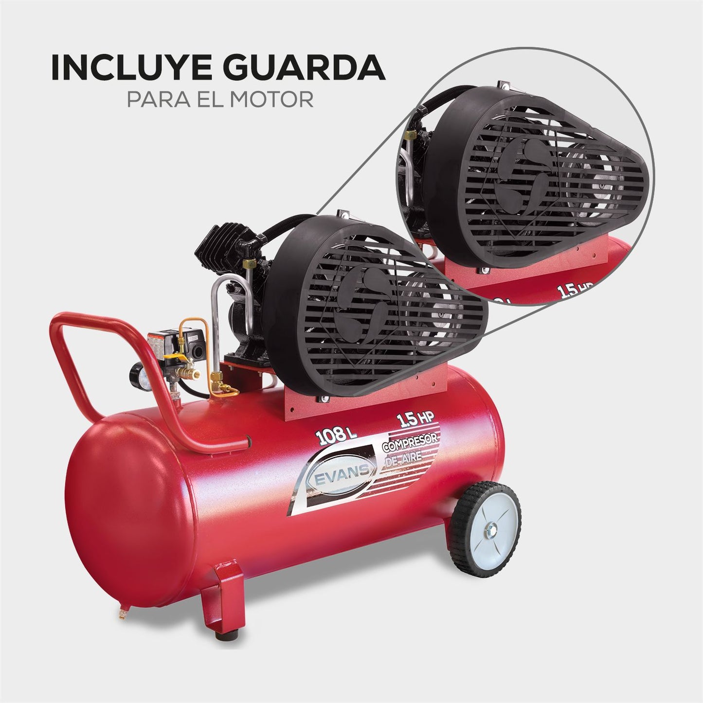 Compresor E13VME150-108 1.5HP 10PCM 108L 110/220V Evans