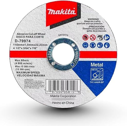 Combo Esmeriladora Makita M9510B 4-1/2 850w + 5 Discos