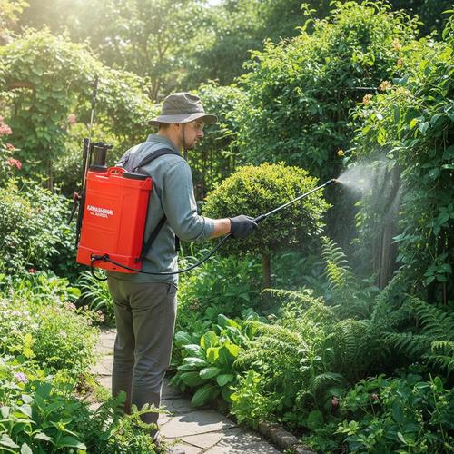 Fumigadora Aspersora Eléctrico/Manual 20lts Hibrido Kawashima Akh20l Color Rojo incluye accesorios