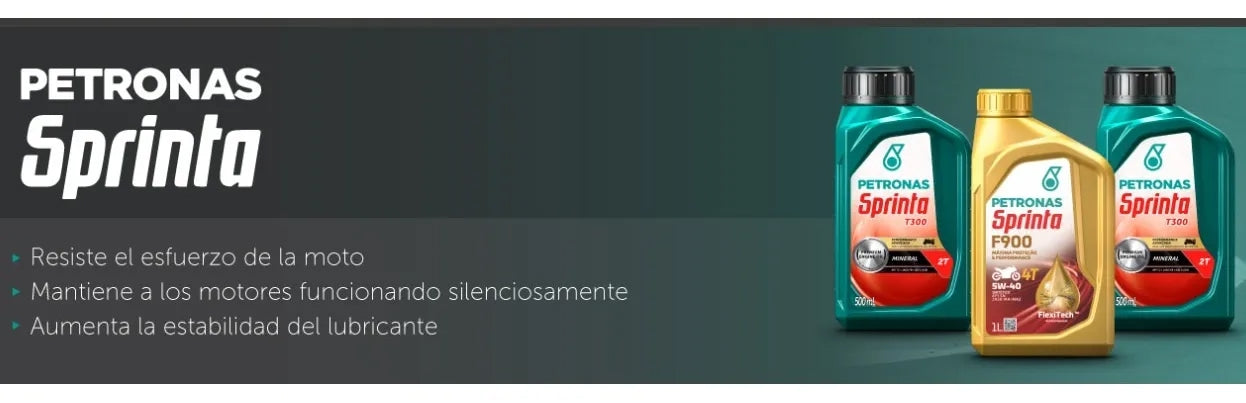 2 Pza Petronas Sprinta F900AM 10W-50 SN 946mL Sintético moto
