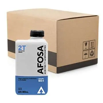 Caja 10 pzas Aceite 2T AFOSA 80 ml motor 2 tiempos A2T24
