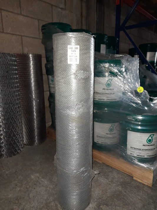 Tela criba 5x5 reforzada rollo 0.90 m x 30 m