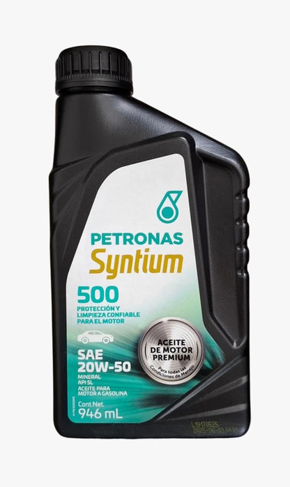 5 Pzas PETRONAS Syntium 500 AM 20W-50 SL 946mL