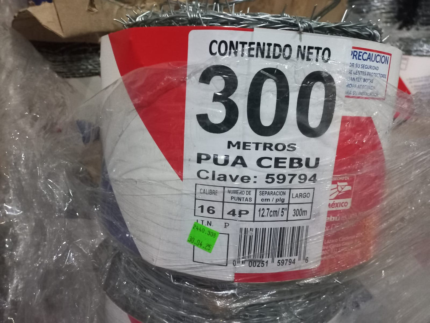 Alambre De Puas Delgado 300 Mts Calibre 16