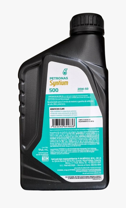 5 Pzas PETRONAS Syntium 500 AM 20W-50 SL 946mL